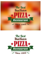 Sticker - Italian pizza restaurant label