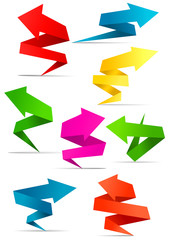 Poster - Origami arrow banners