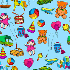 Canvas Print - Toys seamless pattern