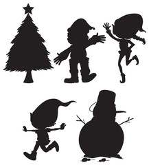 Sticker - A black Christmas template