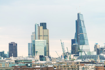 Canvas Print - Stunning aerial view of London night skyline