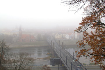 city in the fog