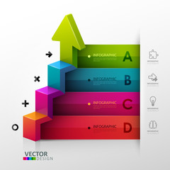 Sticker - Vector template for infographic or presentation