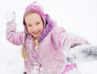 Wall Mural - Child in winter