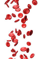 Wall Mural - 3d render red blood cells background.