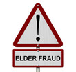 Elder Fraud Caution Sign