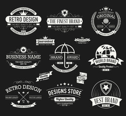 Wall Mural - vintage banners and frames hand drawn vector set