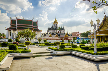 Wat Ratchanatdaram (Loha Prasat), Metal Castle,Bangkok, Thailand