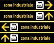 © gmmurrali - CARTELLO ZONA INDUSTRIALE VARIE DIREZIONI