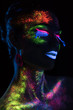 © chettythomas - Sensual woman in fluorescent paint makeup