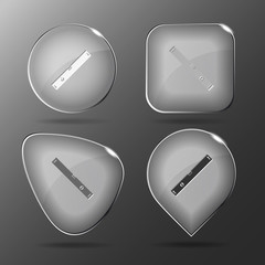 Poster - Spirit level. Glass buttons. Vector illustration.