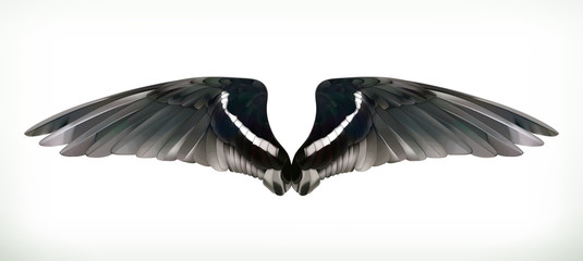 Sticker - Wings vector illustration