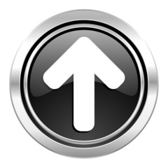 Poster - up arrow icon, black chrome button, arrow sign