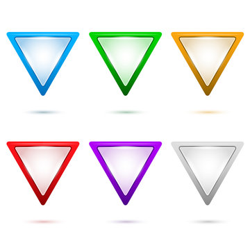 Map-pointer-triangle-set-of-color