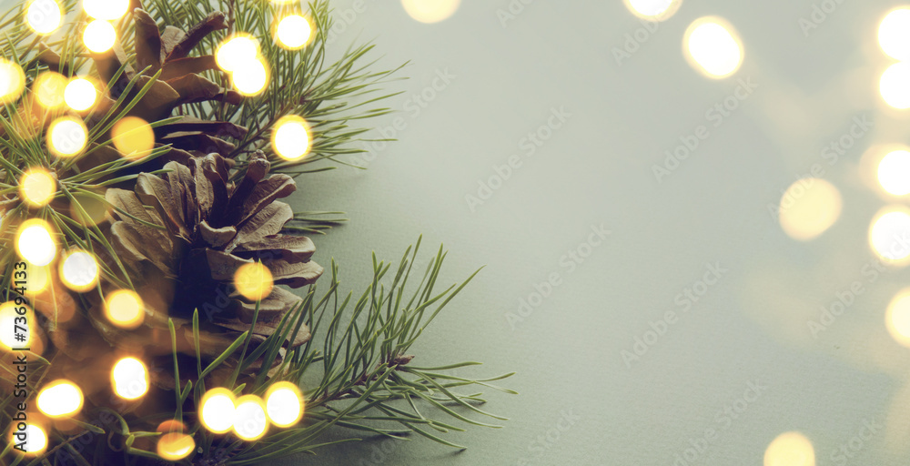 christmas tree light - obrazy, fototapety, plakaty 