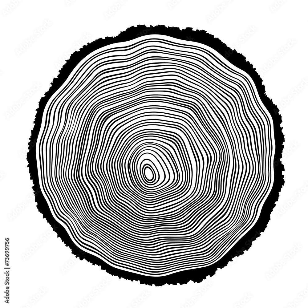 Tree rings background illustration Stock Vector | Adobe Stock