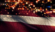 Latvia National Flag Light Night Bokeh Abstract Background