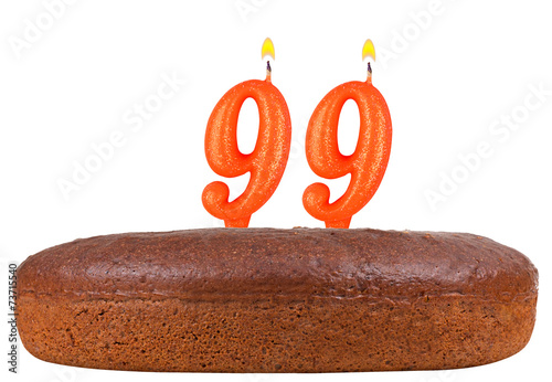 birthday cake candles number 99 isolated Poster