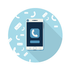 Poster - smartphone call and sends message
