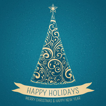 Christmas Tree Blue
