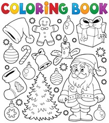 Poster - Coloring book Christmas thematics 4