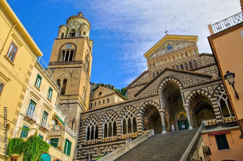 Amalfi Dom - Amalfi cathedral 01 - obrazy, fototapety, plakaty 