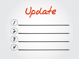 Poster - Blank Update list, vector concept background