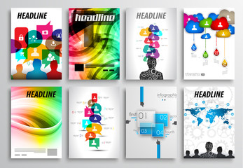 Poster - Set of Flyer Design, Web . Brochure Designs, Infographics