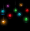 © Makkuro_GL - multicolored glassy circle led Christmas lights garlands hanging