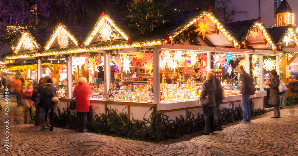 Weihnachtsmarkt in Deutschland - obrazy, fototapety, plakaty 