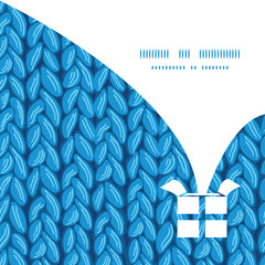 Poster - Vector knit sewater fabric horizontal texture Christmas gift box