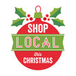 vintage sign shop local this christmas red green white