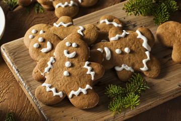 Sticker - Homemade Decorated Gingerbread Men Cookies