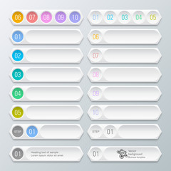 Wall Mural - infographics web banner & label design