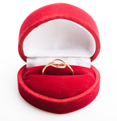 Sticker -  wedding ring in a gift box