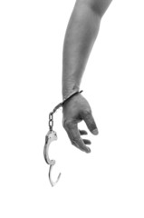 Man hands with handcuffs