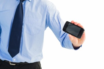 Poster - Close up of businessman holding a phone