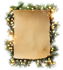 Wall Mural - art winter christmas frame