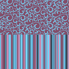 Poster - Retro seamless, pattern with color stripes