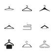Vector hanger icons set