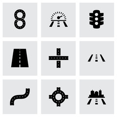 Vector road icon set