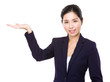 © leungchopan - Businesswoman with open hand palm