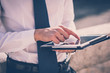 © Eugenio Marongiu - close up businessman man hand using tablet device