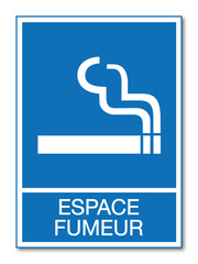 Canvas Print - Panneau espace fumeur.