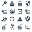 Security icons set black