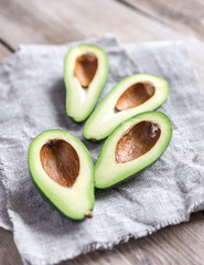 Sticker - Avocado on the wooden table