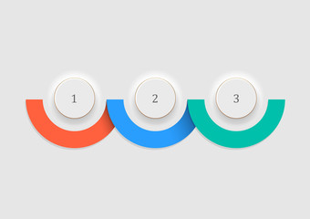 Wall Mural - white buttons - number options banners and infographics design