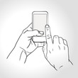 Phone touch gestures. Touch the screen