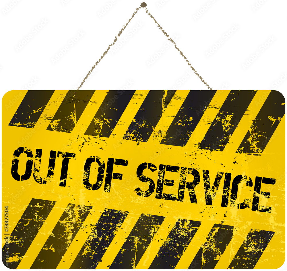 out of service sign, vector illustration Stock Vector | Adobe Stock