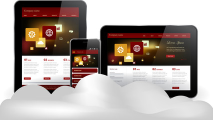 Wall Mural - cloud computing concept